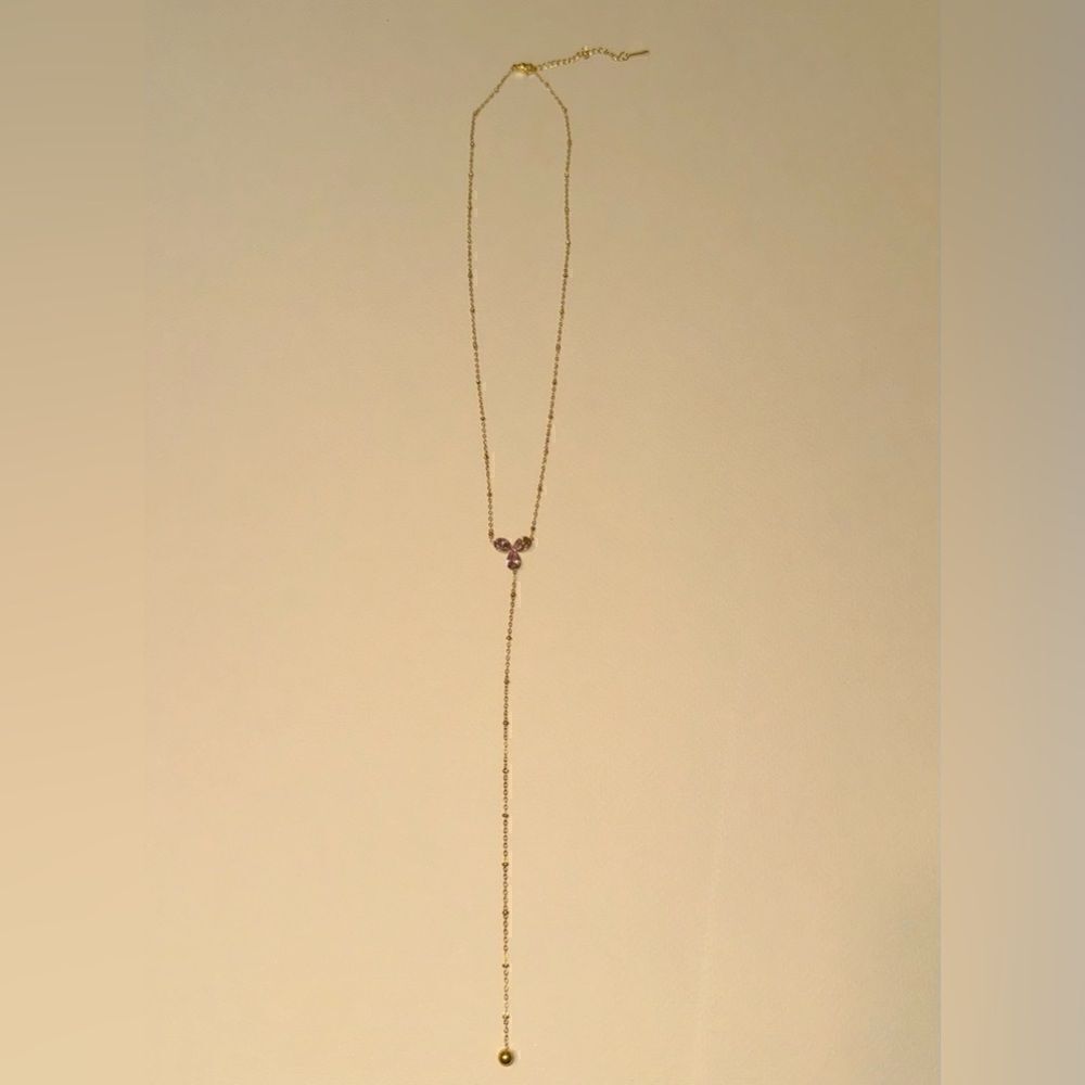 Flower drop necklace N988